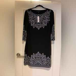 White House Black Market jersey dress with rhinestones